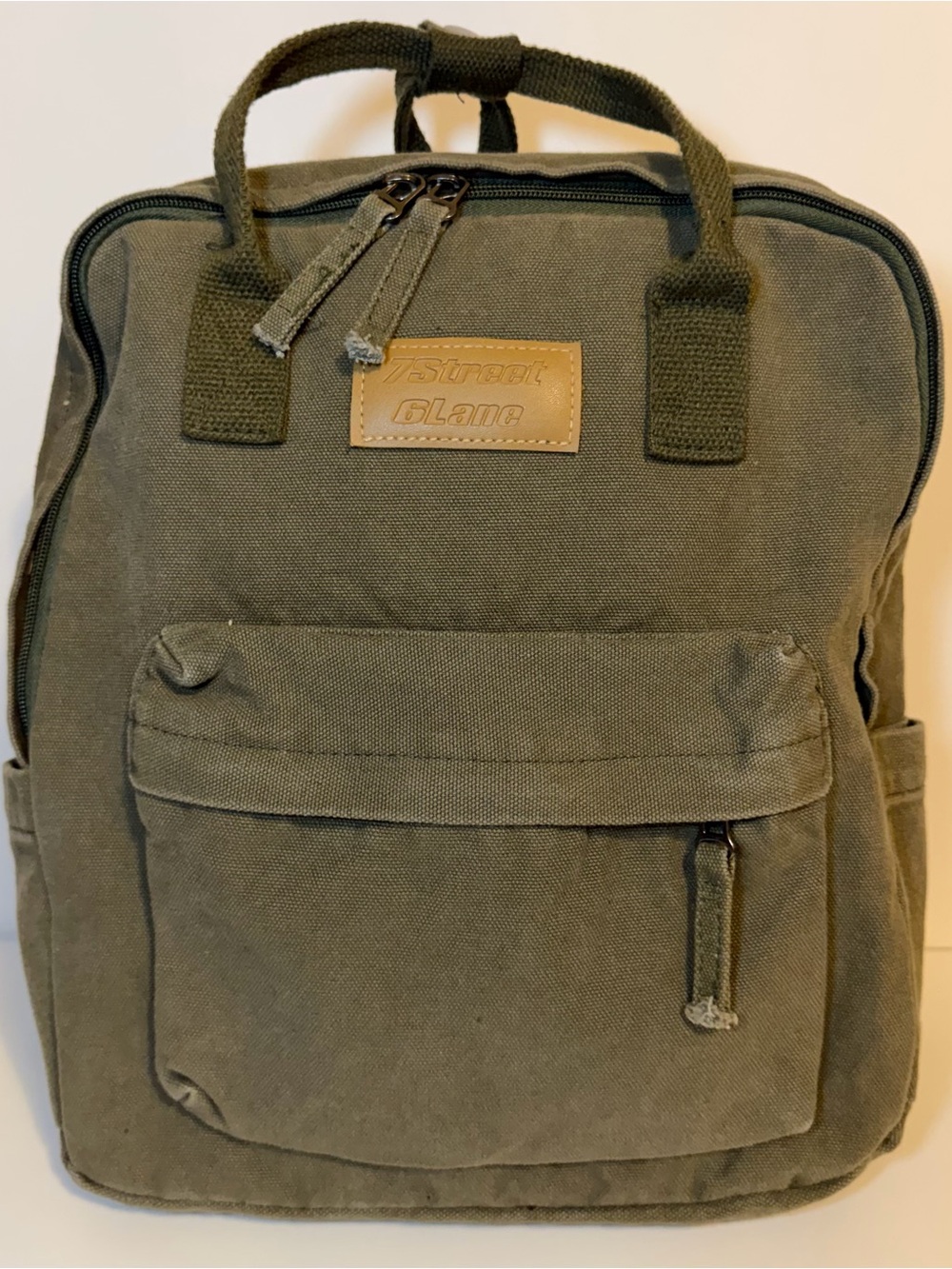 Olive Canvas Backpack - Men's Everyday Bag